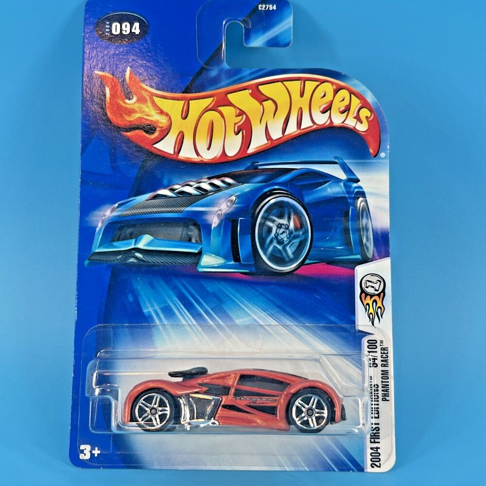 2004 Hot Wheels #94 First Editions 94/100 PHANTOM RACER Orange w/Chrome Pr5 Sp